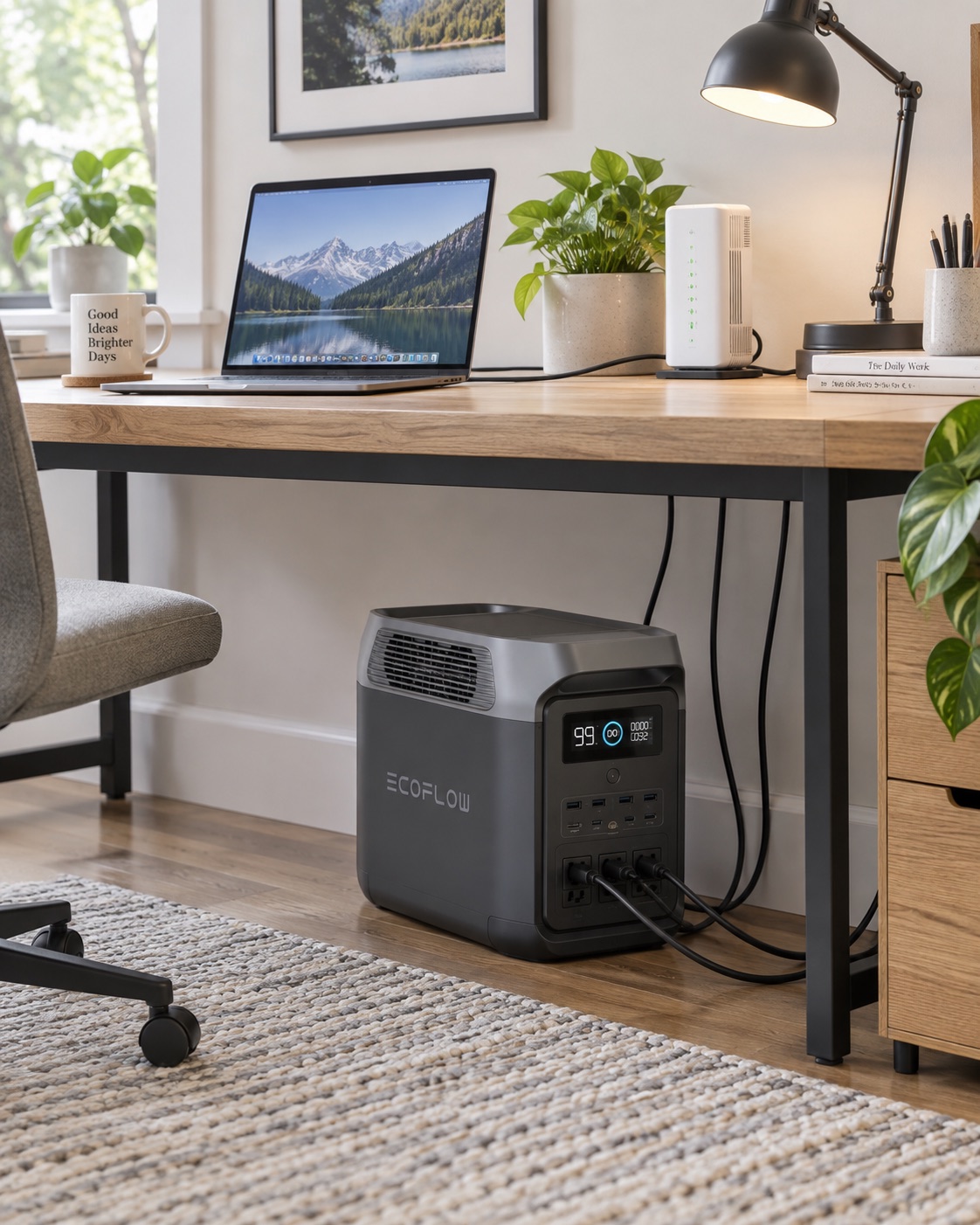 EcoFlow DELTA 3 Classic — на рабочем месте
