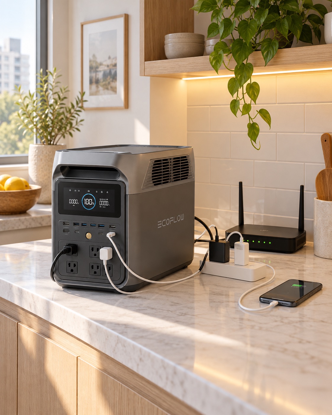 EcoFlow DELTA 3 Plus в домашнем интерьере